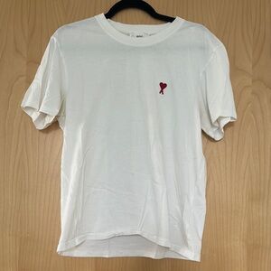 Ami White T-Shirt with Red Logo